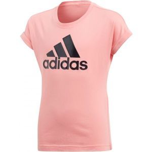 adidas YG LOGO TEE rózsaszín 128 - Lány póló