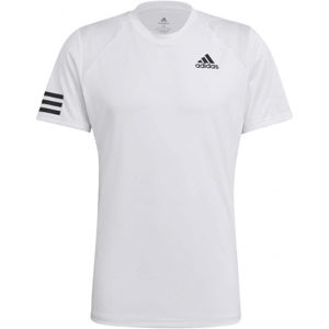 adidas CLUB 3 STRIPES TENNIS T-SHIRT Férfi teniszpóló, fehér, veľkosť XXL