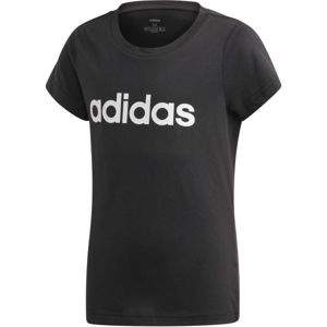 adidas YG E LIN TEE Lány póló, fekete, veľkosť 140
