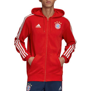 adidas FC Bayern 3S FZ Hoodie Kapucnis melegítő felsők - Piros - S