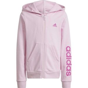 adidas LIN FZ HOODIE Lány pulóver, rózsaszín, veľkosť 152