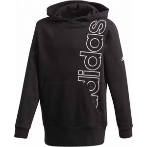 adidas YB LOGO HOODIE Fiú pulóver, fekete, méret 116