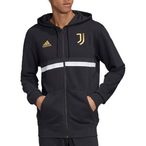 adidas Juventus 3S FZ Hoodie Kapucnis melegítő felsők - Fekete - L