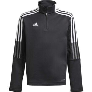 adidas TIRO21 WRM TOPY Junior futball pulóver, fekete, méret 176