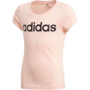 adidas YG LINEAR TEE rózsaszín 128 - Lány póló