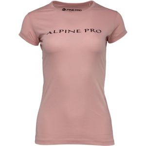 ALPINE PRO TRACTA világos rózsaszín S - Női póló