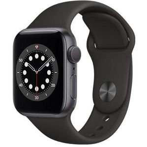Karórák Apple Apple Watch S6 GPS, 44mm Space Gray Aluminium Case with Black Sport Band - Regular
