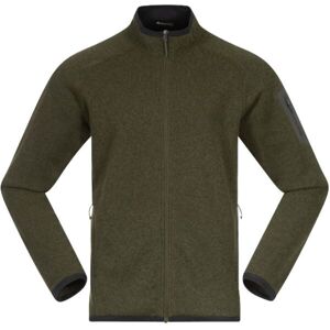 Bergans KAMPHAUG Férfi fleece pulóver, khaki, méret L