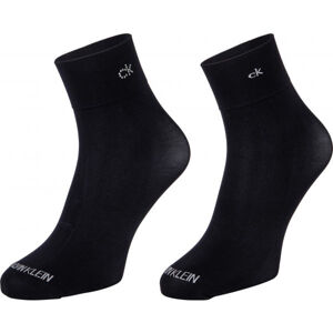 Calvin Klein WOMEN SHORT CREW 2P CRYSTAL LOGO TROUSER MELISS Női zokni, fekete, méret UNI