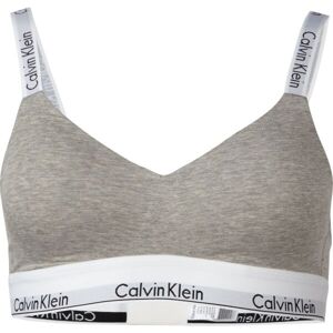 Calvin Klein MODERN COTTON-LGHT LINED BRALETTE Sportmelltartó, szürke, méret XS