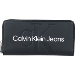 Calvin Klein SCULPTED MONO ZIP AROUND MONO Női pénztárca, fekete, méret os