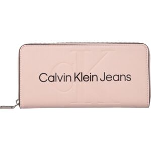 Calvin Klein SCULPTED MONO ZIP AROUND MONO Női pénztárca, fekete, méret