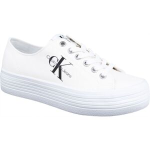 Calvin Klein VULCANIZED FLATFORM LACEUP CO Női tornacipő, fehér, veľkosť 38
