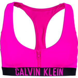 Calvin Klein ZIP BRALETTE-RP rózsaszín XL - Női bikini felső