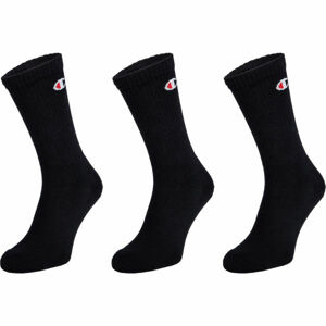 Champion CREW SOCKS LEGACY X3 Uniszex zokni, fekete, méret 39 - 42