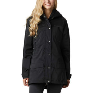 Columbia RAINY CREEK TRENCH fekete M - Női outdoor kabát