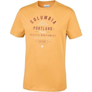 Columbia LEATHAN TRAIL TEE sárga S - Férfi póló