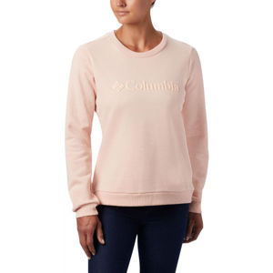 Columbia LOGO CREW világos rózsaszín M - Női pulóver