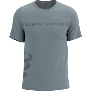 Compressport LOGO SS TSHIRT Férfi póló edzéshez, kék, méret