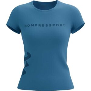 Compressport LOGO SS TSHIRT W Női póló sportoláshoz, kék, méret XS