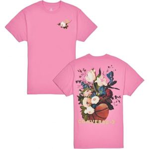 Converse FLORAL BASKETBALL RELAXED TEE rózsaszín XS - Női póló