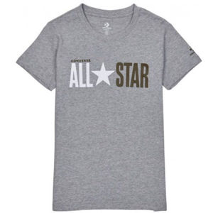 Converse ALL STAR SHORT SLEEVE CREW T-SHIRT szürke M - Női póló