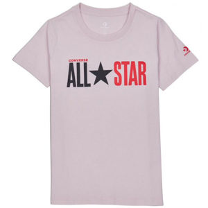 Converse ALL STAR SHORT SLEEVE CREW T-SHIRT rózsaszín M - Női póló