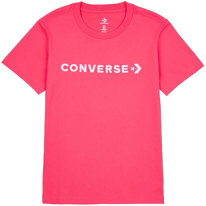 Converse CF STRIP WORDMARK SS TEE Női póló, rózsaszín, méret XS