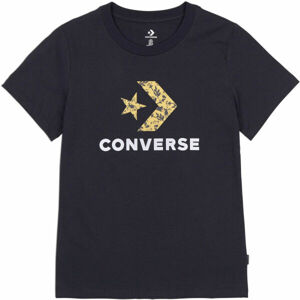 Converse FLORAL STAR CHEVRON GRAPPHIC TEE fekete M - Női póló