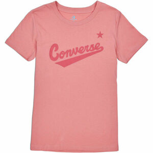 Converse WOMENS NOVA CENTER FRONT LOGO TEE Női póló, lazac, méret XS
