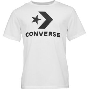 Converse STAR CHEVRON TEE Férfi póló, fehér, veľkosť L