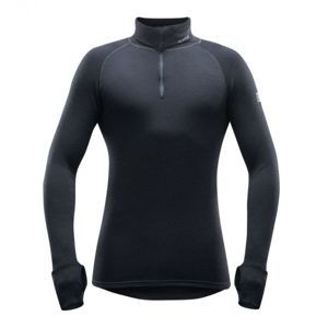 Devold EXPEDITION MAN ZIP NECK Férfi funkcionális póló, fekete, méret L