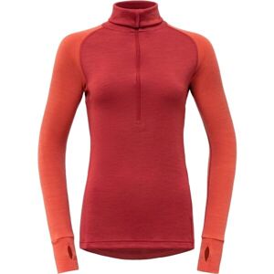 Devold EXPEDITION ZIP NECK Állógalléros női pulóver, piros, veľkosť M