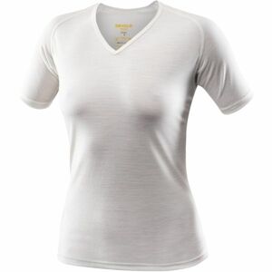 Devold BREEZE T-SHIRT V-NECK W Női gyapjúpóló, fehér, méret XL
