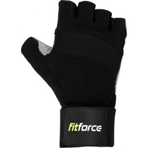 Fitforce FITNESS RUKAVICE fekete M - Fitness kesztyű