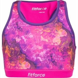 Fitforce KARMENTA Lány sportmelltartó, rózsaszín, veľkosť 128-134