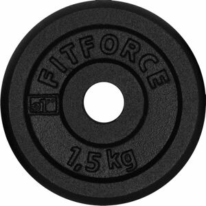 Fitforce PLB 1,5KG 25MM Súlyzótárcsa, fekete, méret 1,5 kg
