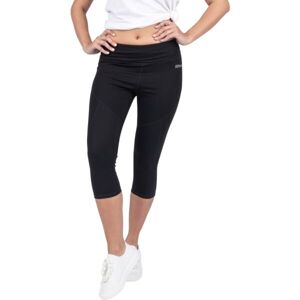Fitforce TAINA Női 3/4-es fitnesz leggings, fekete, veľkosť XL