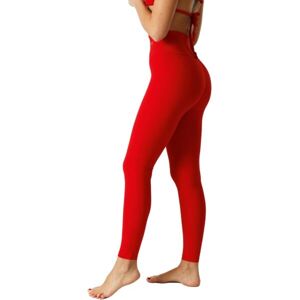 GOLDBEE VÉKONY LEGGING Női legging, piros, méret 4XL