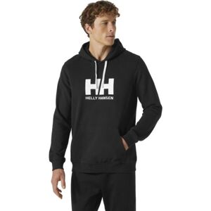 Helly Hansen LOGO HOODIE Férfi kapucnis pulóver, fekete, méret XL