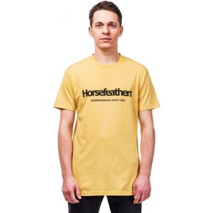 Horsefeathers QUARTER T-SHIRT sárga XXL - Férfi póló