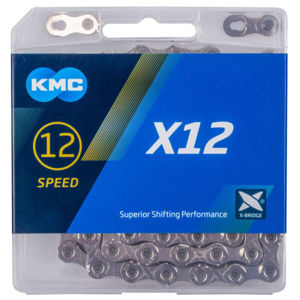KMC X-12 STŘÍBRNÝ BOX Kerékpár lánc, ezüst, méret os