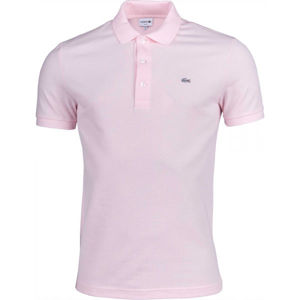 Lacoste SLIM SHORT SLEEVE POLO világos rózsaszín XL - Férfi galléros póló