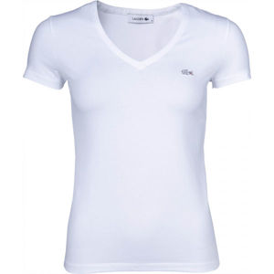 Lacoste V NECK SS T-SHIRT fehér S - Női póló