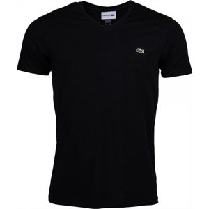 Lacoste V NECK SS T-SHIRT fekete XL - Férfi póló