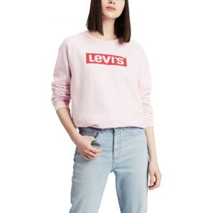 Levi's RELAXED GRAPHIC CREW rózsaszín XS - Női pulóver