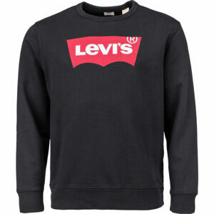 Levi's GRAPHIC CREW B LOGO SSNL CREW MINERAL BL Férfi pulóver, fekete, méret L