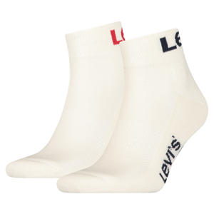 Levi's MID CUT SPORT LOGO 2P Uniszex zokni, fehér, méret 35/38