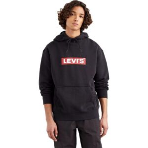 Levi's T3 RELAXD GRAPHIC HOODIE Férfi pulóver, fekete, méret S
