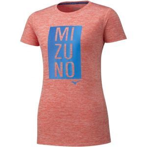 Mizuno IMPULSE CORE GRAPHIC TEE narancssárga M - Női futópóló